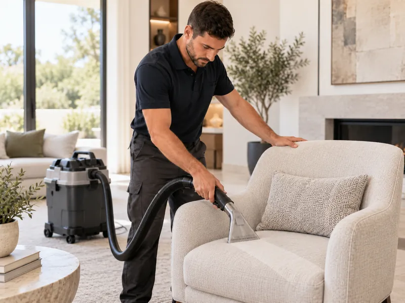 Limpieza profesional de sillones y sillas tapizadas en Ibiza